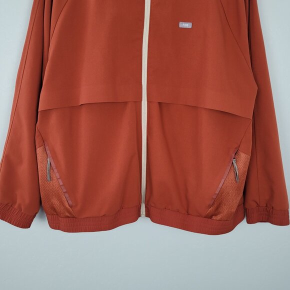 Figs Size XXL Sydney Scrub Jacket Black Auburn Orange - Picture 6 of 16